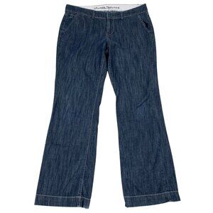 Tommy Hilfiger Woman's Denim Trouser Pants Size 8 Straight-Leg Blue Cotton Retro